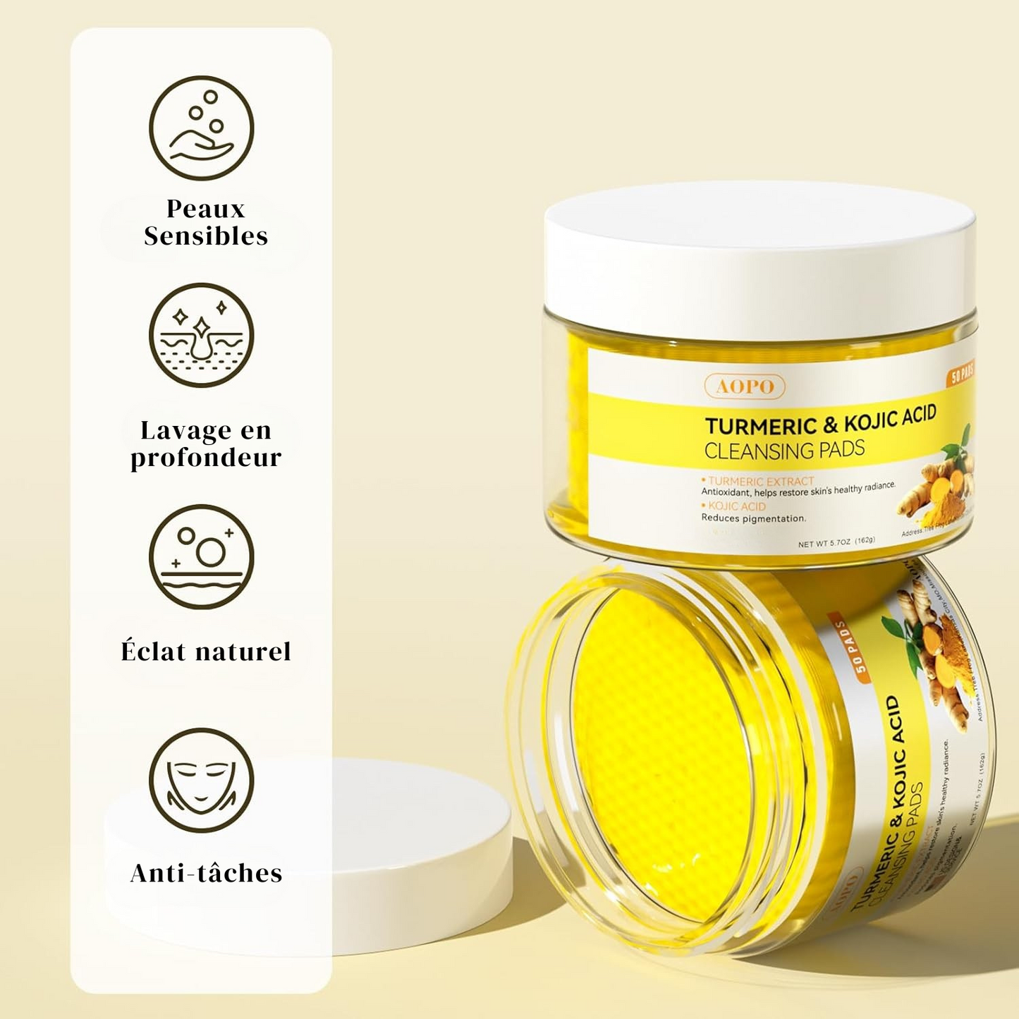 Coton Glow Up - Curcuma & Acide Kojique
